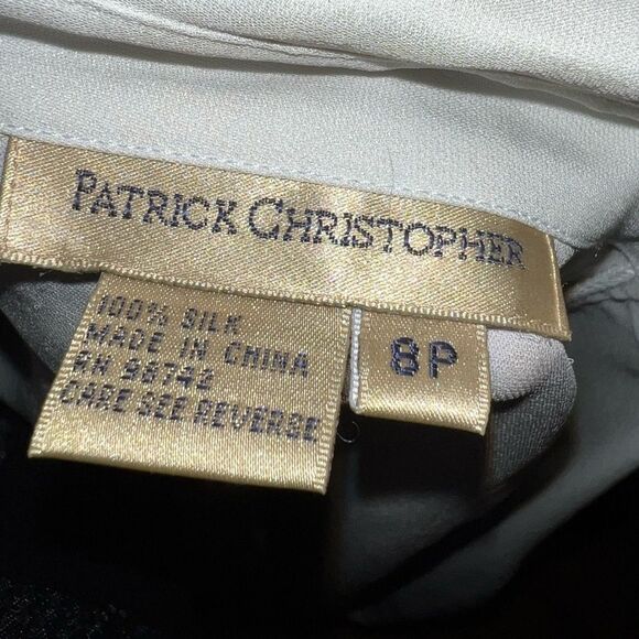 Patrick Christopher 100% silk almond tinted button up blouse! - Picture 8 of 8
